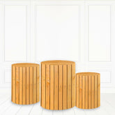 Lofaris Light Orange Cake Table Cover Printed Fabric Pillar Wrap